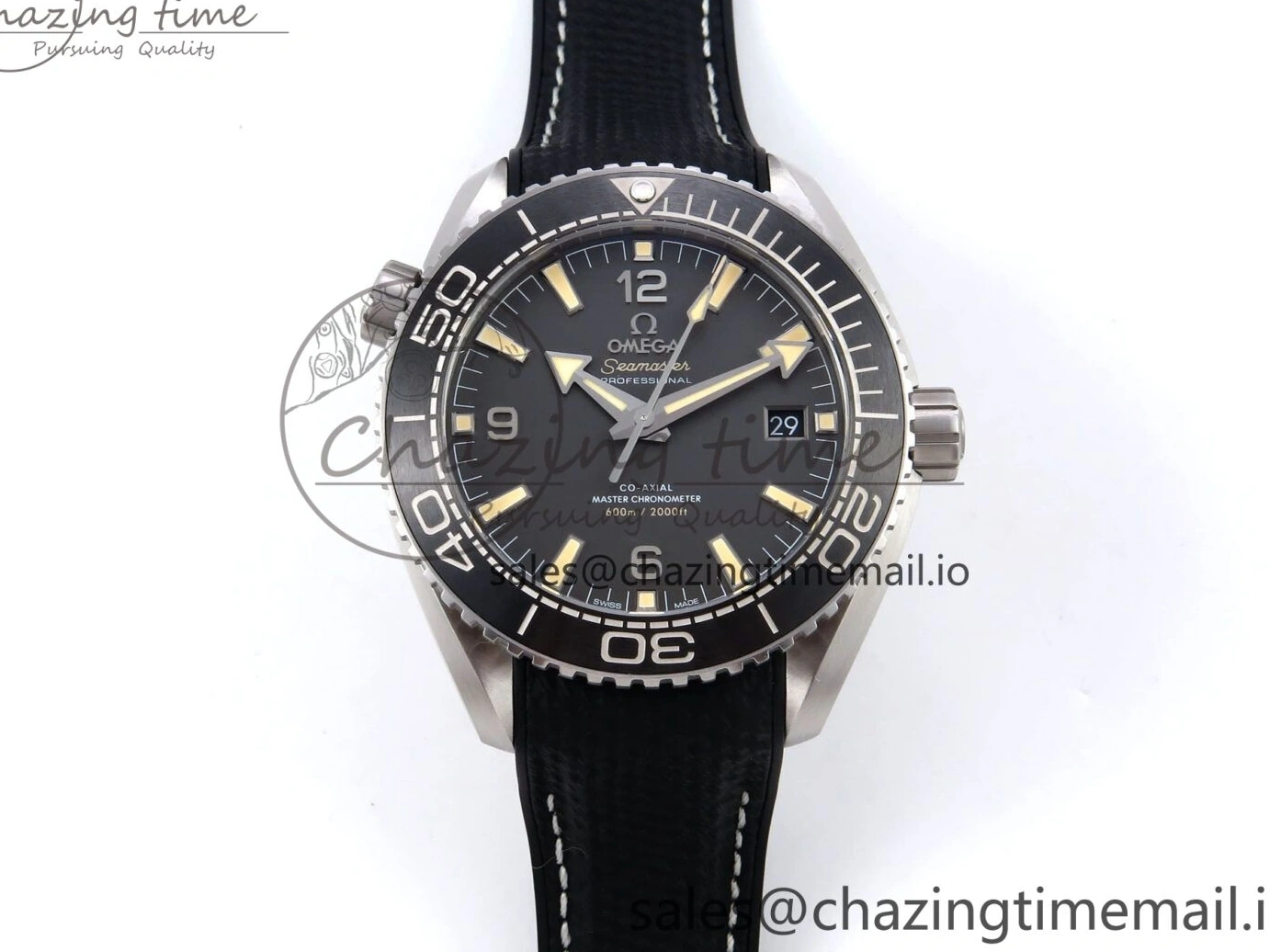 0522 AllSeason Planet Ocean 43.5mm SS VSF 1:1 Best Edition Gray Bezel Gray Dial on Black Rubber Strap A8900 Super Clone 7712
